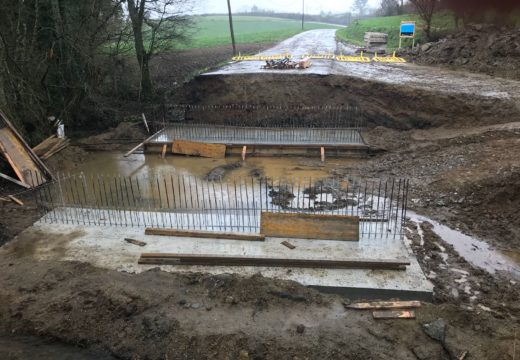 O Concello de Ordes inicia as obras de construción dunha nova ponte na parroquia de Lesta